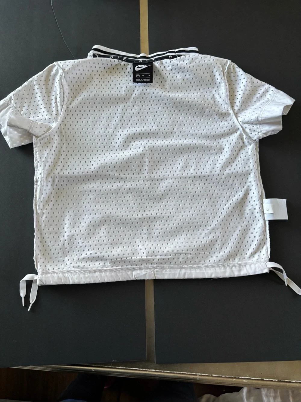 Nike White Kids' Air Short-Sleeve Tee with Contrast Collar